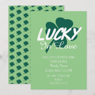 St. Patrick Tag Glücklich Verliebt Grüne Bridal Sh Einladung