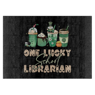 St. Patrick Tag Glücklicher Bibliothekar Schneidebrett