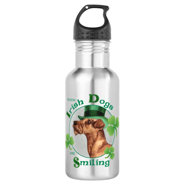 St Patrick Tag irisches Terrier Trinkflasche (Vorderseite)
