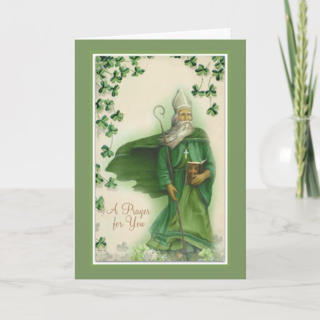 St Patrick Tag mit Gebet und Segen Karte (Vorderseite)