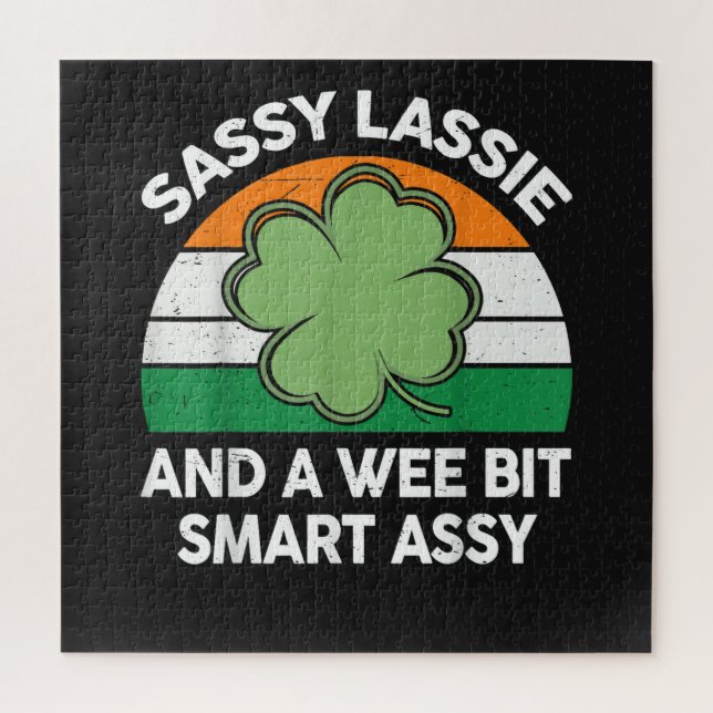 St. Patrick Tag Sassy Lassie Lustiger Shamrock Iri (Vertikal)