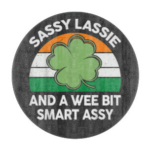 St. Patrick Tag Sassy Lassie Lustiger Shamrock Iri Schneidebrett