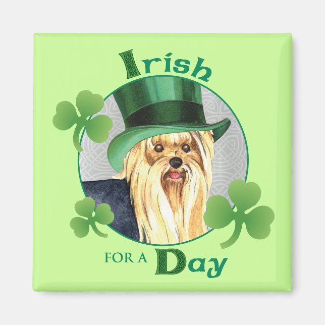 St Patrick Tag Yorkie Magnet (Vorne)
