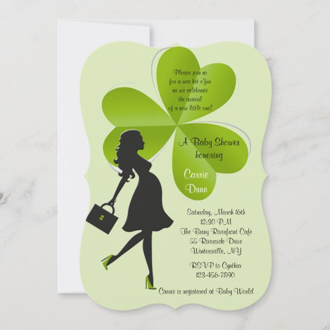 St Patrick TagesBabyparty-Einladung Einladung (Vorderseite)