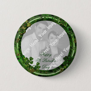 St Patrick TagesFoto-Knopf Button