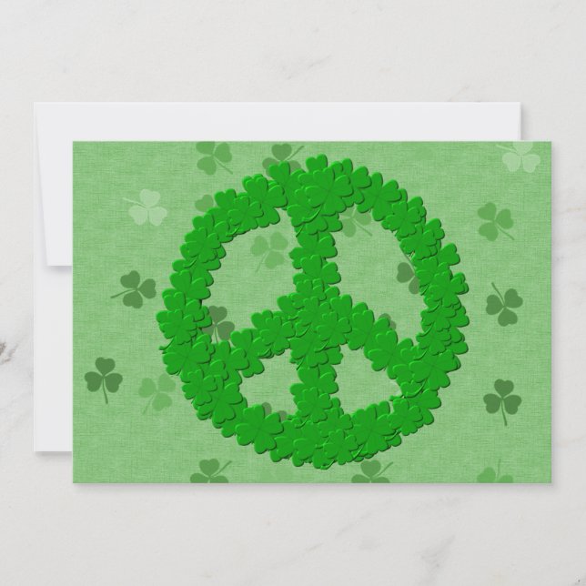 St Patrick Tagesfriedenszeichen Einladung (Vorderseite)