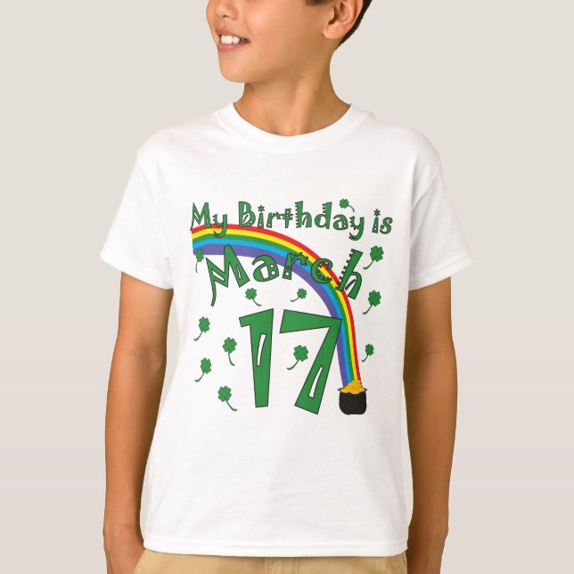 St Patrick Tagesgeburtstag T-Shirt (Vorderseite)
