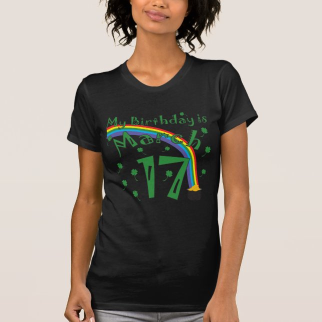 St Patrick Tagesgeburtstag T-Shirt (Vorderseite)