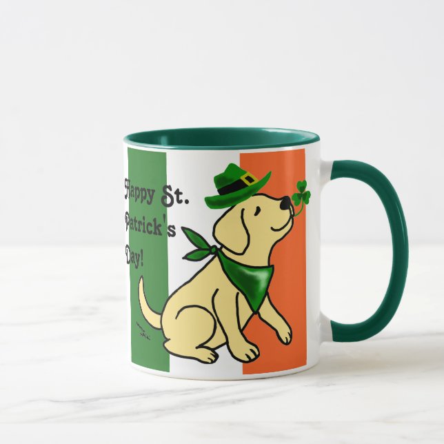 St Patrick Tagesgelb Labrador Tasse (Rechts)