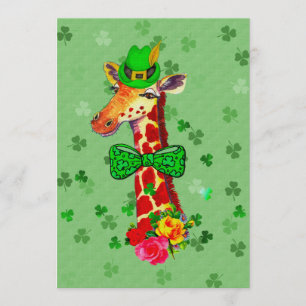 St Patrick Tagesgiraffe Einladung