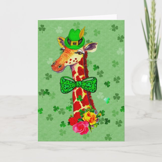 St Patrick Tagesgiraffe Karte (Vorderseite)