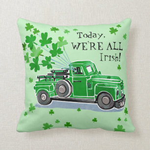St Patrick Tagesgrün-Vintages LKW-Monogramm Kissen