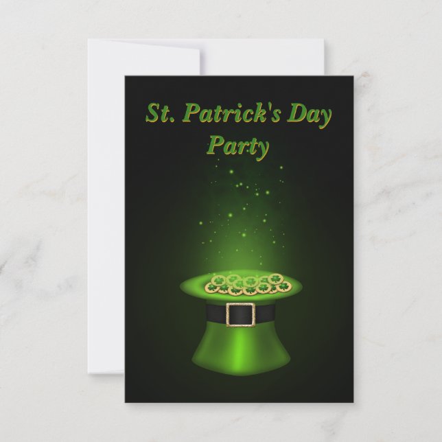 St Patrick Tageshut-Münzen - Einladungs-Karte Einladung (Vorderseite)