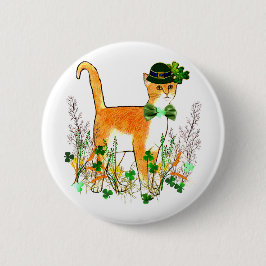 St Patrick Tageskatze Button