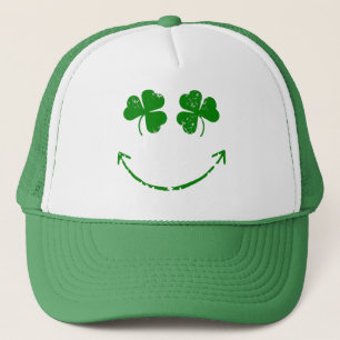 St Patrick TagesKleeblatt-Gesichts-Spaß Truckerkappe