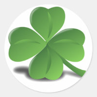 St Patrick TagesKleeblatt-Klee-Aufkleber