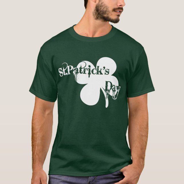 St Patrick TagesKleeblatt T-Shirt (Vorderseite)