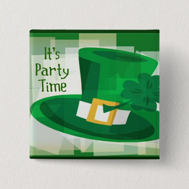 St Patrick Tagesknopf Button (Vorderseite)