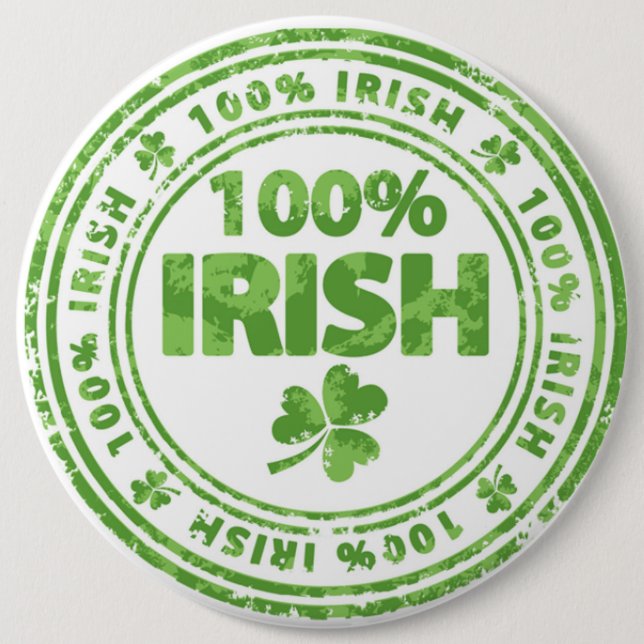 St Patrick Tagesknopf/-klee Button (Vorderseite)