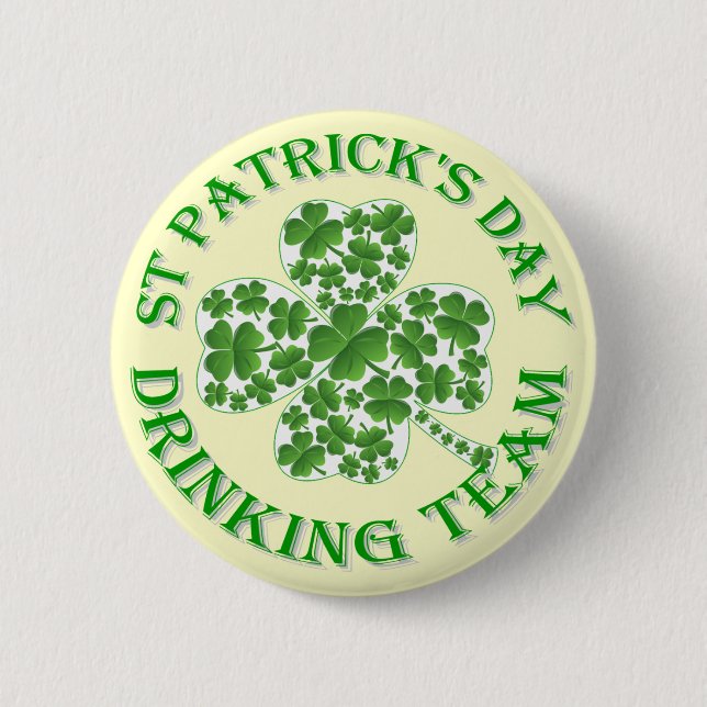 St Patrick Tagestrinkendes Team Button (Vorderseite)