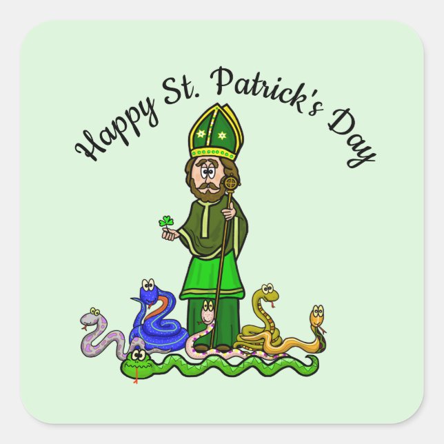 St. Patrick und seine Schlangen Stickers (Vorderseite)