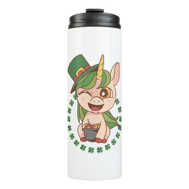 St Patrick Unicorn Thermosbecher (Vorderseite)