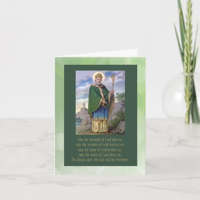 St. Patrick Vintage-Karte Karte (Vorderseite)