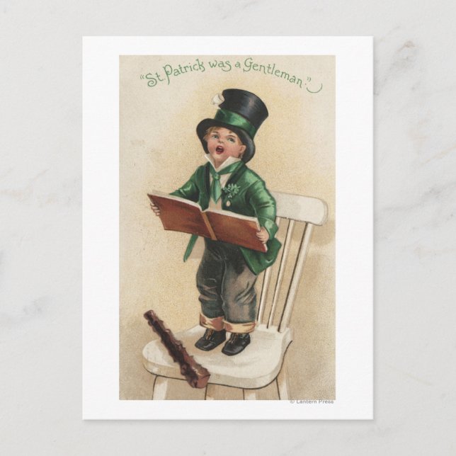 St. Patrick war ein Gentleman Postkarte (Vorderseite)