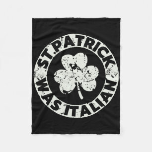 St. Patrick war italienischer Shamrock lustiger St Fleecedecke