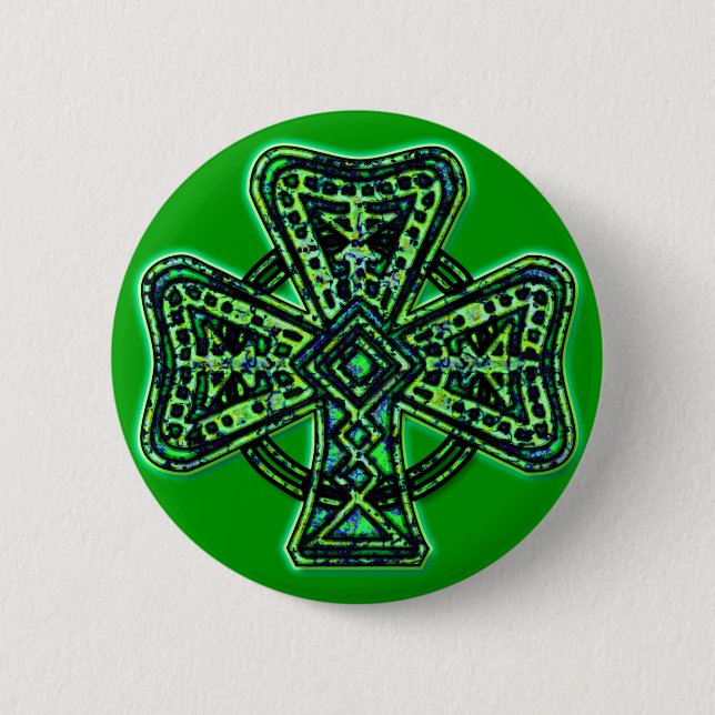 St- Patrickknopf Button (Vorderseite)