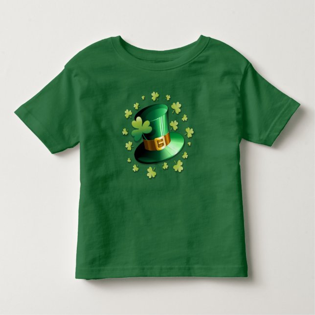 St- Patrickpaddy-Hut und Kleeblatt-T - Shirt (Vorderseite)