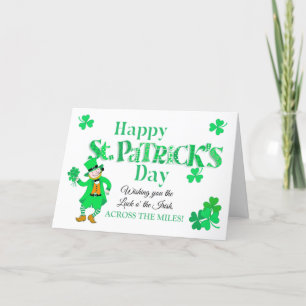 St. Patrick's Across the Miles Kobold-Karte Feiertagskarte