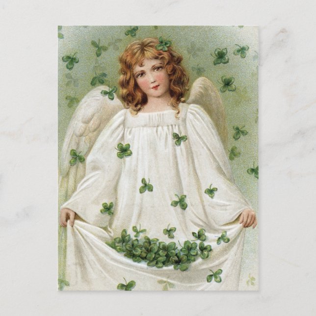 St. Patricks Angel bringt Ihnen viel Glück Postkarte (Vorderseite)