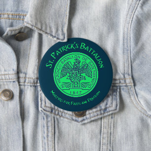 St. Patrick's Battalion San Patricios Katholik Button