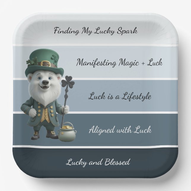 St. Patricks Bekräftigung Pappteller (Vorderseite)
