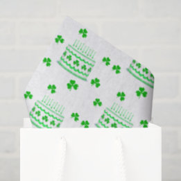 St. Patrick's Birthday Cake Pattern Seidenpapier