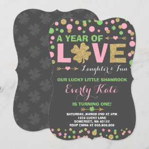 St. Patrick's Birthday Einladung Little Kleeblatt