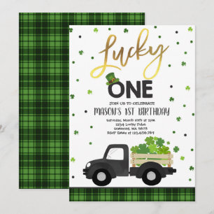 St. Patrick's Birthday Invitation Lucky One Party