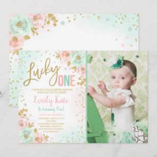 St. Patrick's Birthday Invitation Lucky One Party