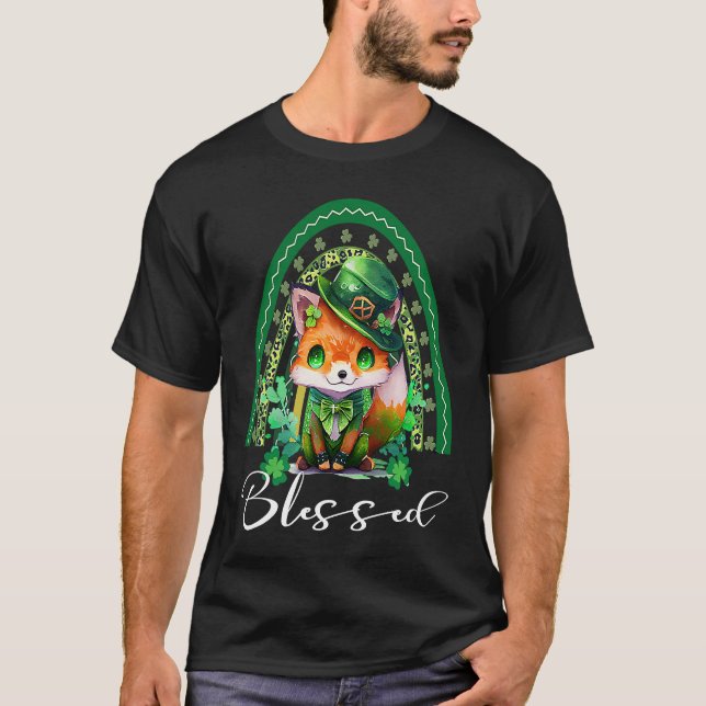 St Patrick's Blessed Cute Rainbow Adorable Christi T-Shirt (Vorderseite)