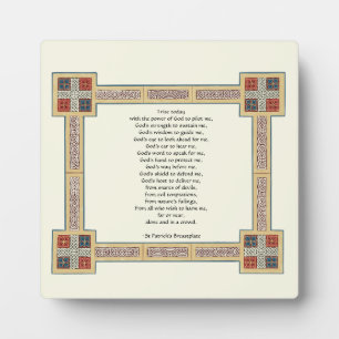 St. Patrick's Breastplate Gebet mit keltischen Kno Fotoplatte