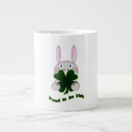 St. Patricks Bunny Proud zu irischem Kleeblatt Jumbo-Tasse
