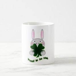 St. Patricks Bunny Proud zu irischem Kleeblatt Kaffeetasse