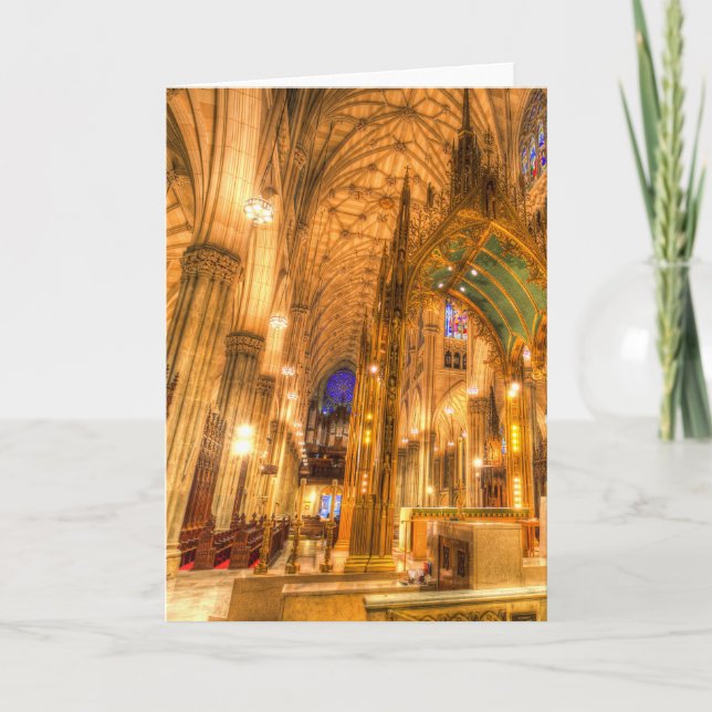 St Patrick's Cathedral Manhattan New York Karte (Vorderseite)
