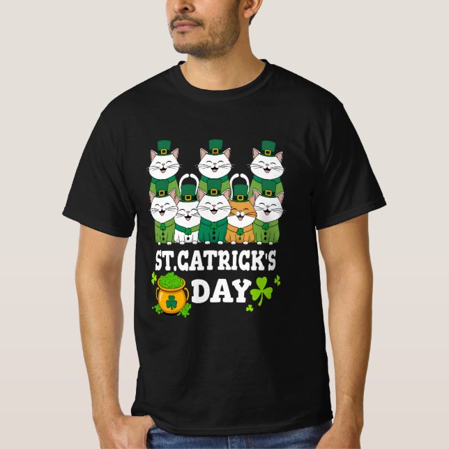 St. Patrick's Catricks Day Cats for All Age T-Shirt (Vorderseite)