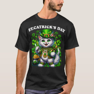 St Patricks Catricks Day Cats Saint Pattys Cat Lov T-Shirt