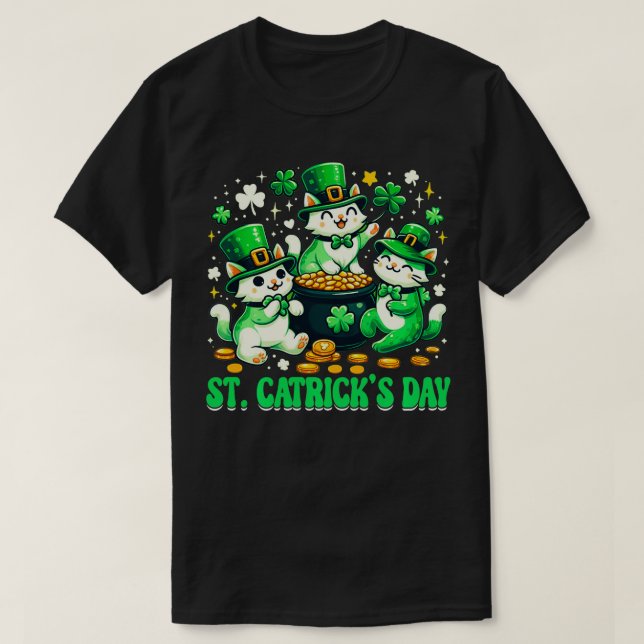 St Patricks Catricks Day Cats Saint Pattys Women G T-Shirt (Design vorne)