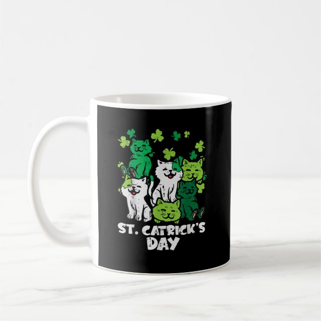 St Patricks Catricks Day Katzen Saint Pattys Kaffeetasse (Links)