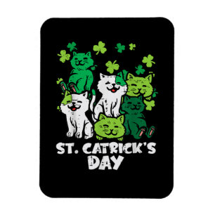 St Patricks Catricks Day Katzen Saint Pattys Magnet
