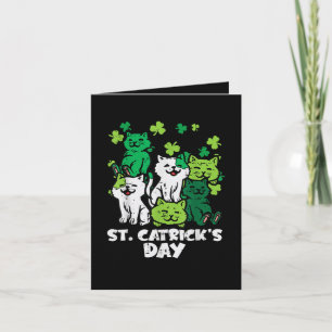 St Patricks Catricks Tag Katzen Saint Pattys Feiertagskarte